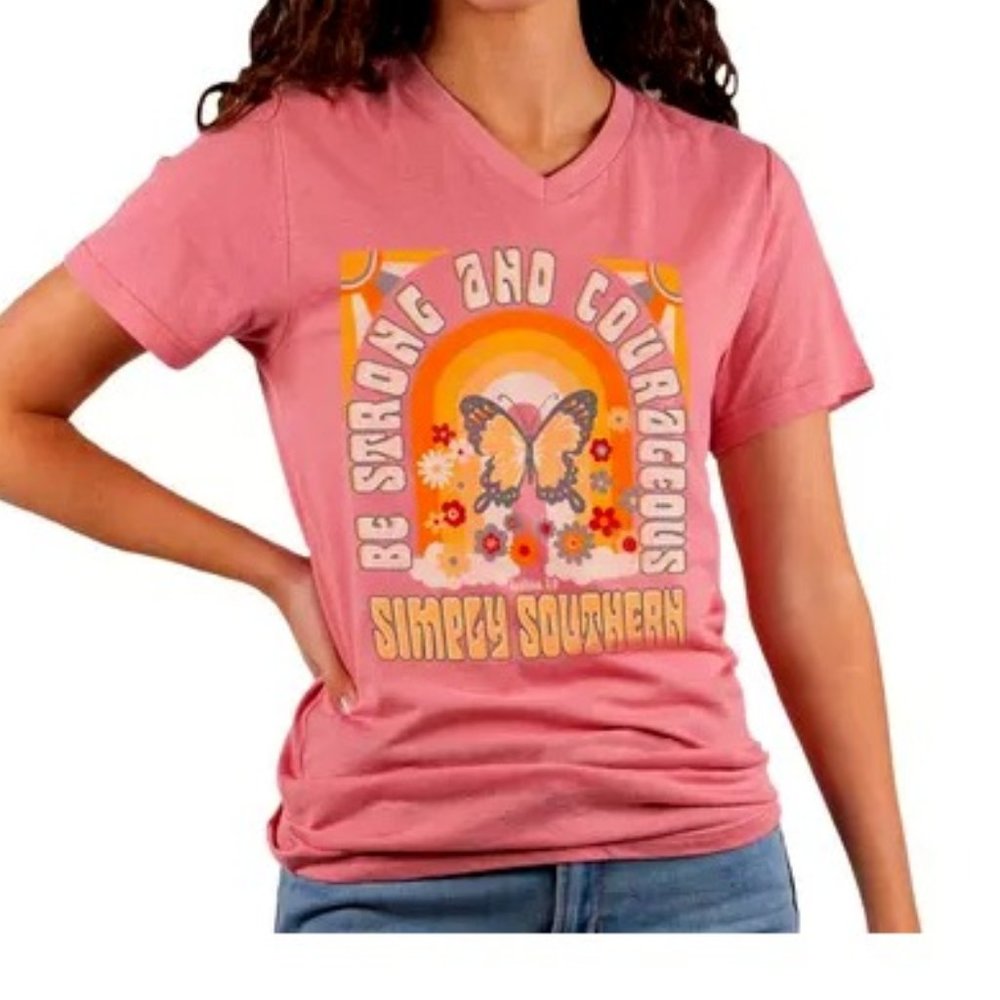 SIMPLY SOUTHERN "BE STRONG" TEE